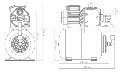 Насосная станция Джилекс ДЖАМБО 60/35 Ч-24 4020